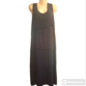 Design history layered sleeveless viscose maxi dress